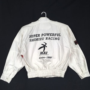1988 Very Rare Hai Sporting Gear by Issey Miyake Super Powerful Shimizu Racing Bomber Cotton Jacket Made In Japan M size