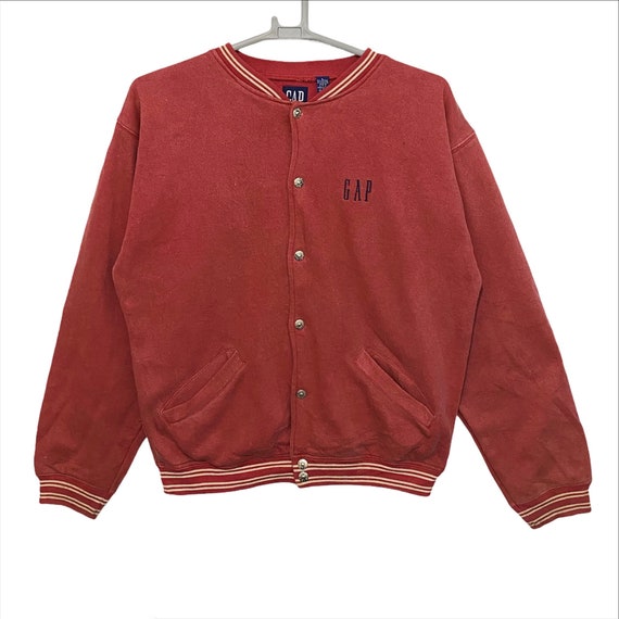 Vintage 90s GAP Big Logo Embroidery Varsity Coach Sweatshirt Vintage 90s GAP Big Logo Embroidery Varsity Coach Sweatshirt