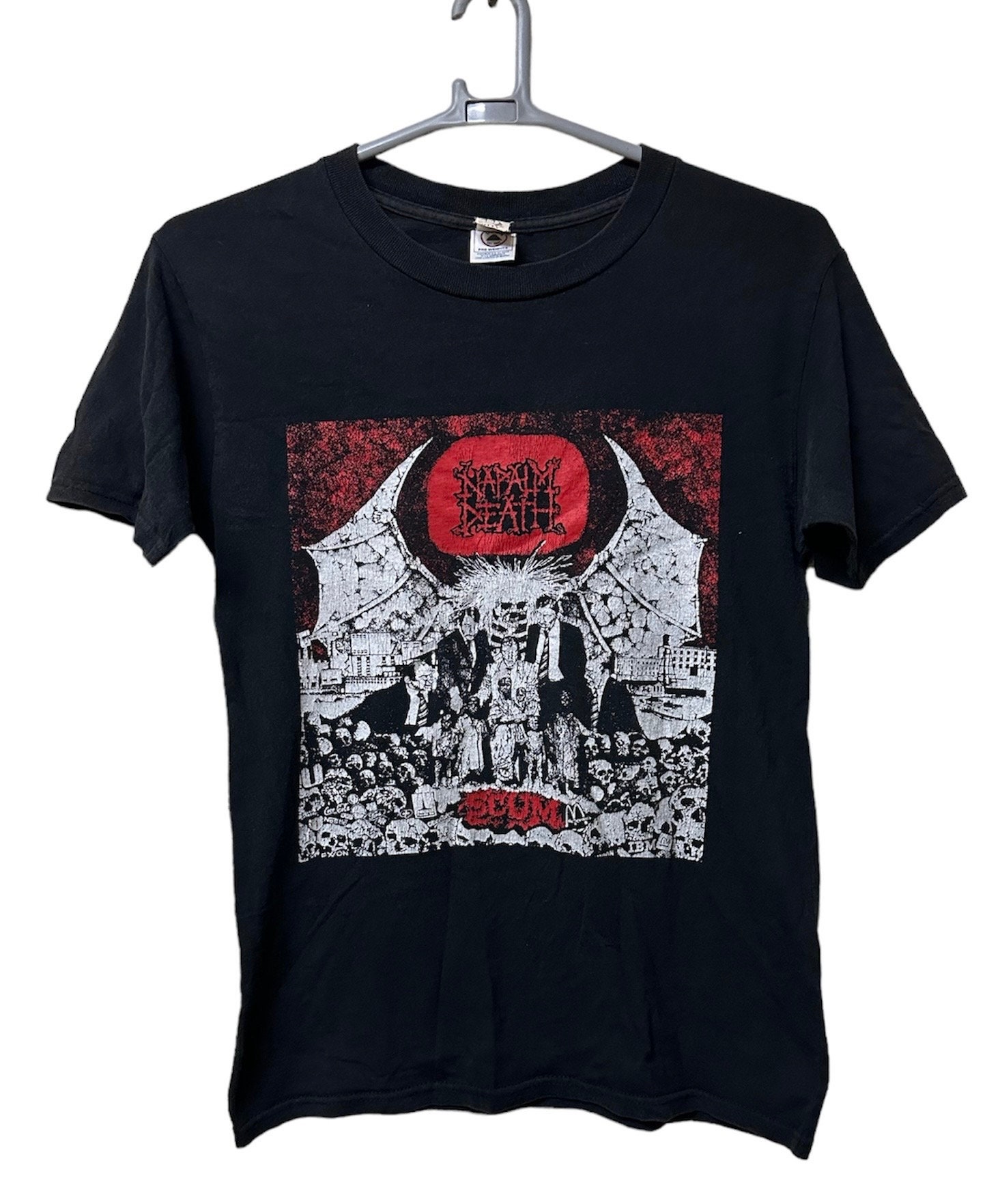 Vintage Napalm Death Scum Tour T-shirt Sponsor by Cutty Shirt
