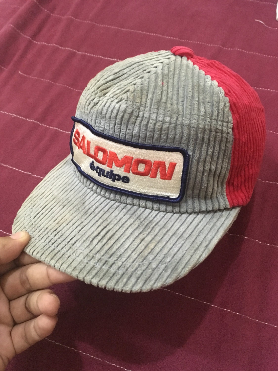 verticaal Verouderd Octrooi Vintage 90s Salomon Trucker Hat Cap Velvet Free Adult Size - Etsy