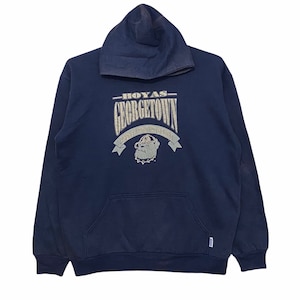 Vintage 80s Georgetown university hoodie/ georgetown university Hoyas / georgetown bulldog Sweatshirt Jacket