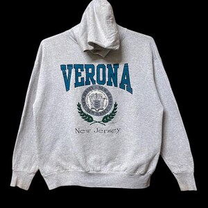 Sudadera con capucha vintage VERONA de Nueva Jersey de los años 90, talla M