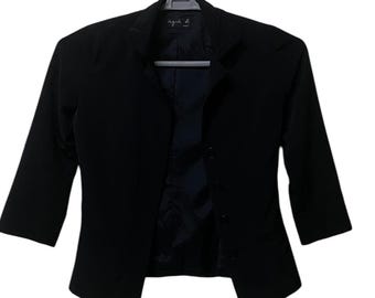 Vintage 90s Agnes B Homme Paris Light Jacket Full Zipper Double