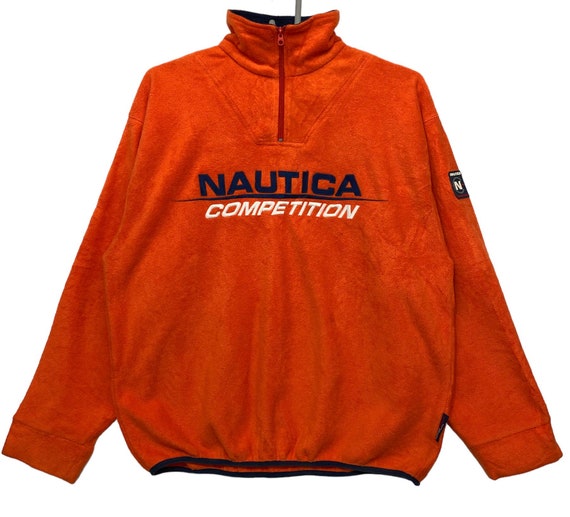Vintage Nautica Competition fleece Sweatshirt ora… - image 1