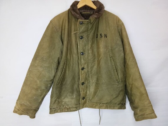 40s ww2 WWII USN Deck Jacket / vintage usn deck ja
