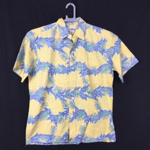 Vintage 80s Reyn Spooner Shirt Hawaiian Aloha Tropical Floral motive Hawaii Aloha  Half Button Shirt L size