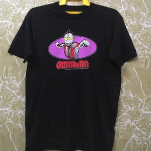 Vintage 1995 Ultraman Japanese cartoon t-shirt black colour L size tsubuya production