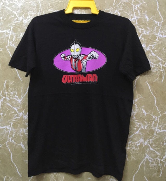 Buy Vintage 1995 Ultraman Japanese Cartoon T-shirt Black Colour L 