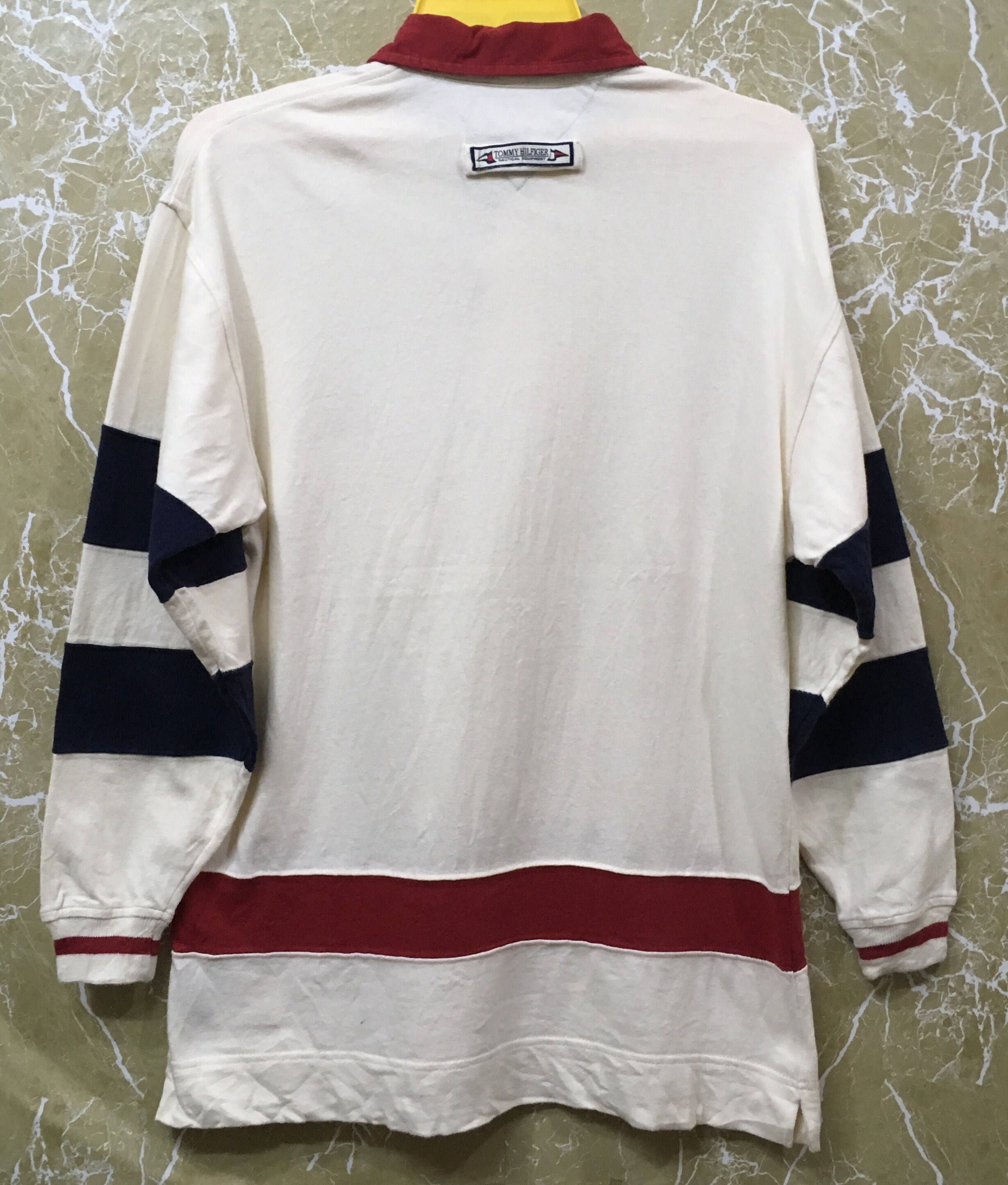 Vintage 90s Tommy Hilfiger Rugby Shirt Spell Out Big Logo - Etsy