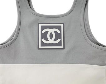 Authentic 2001 Chanel CC Logo Sport Tank Top Woman Size 36 - Etsy