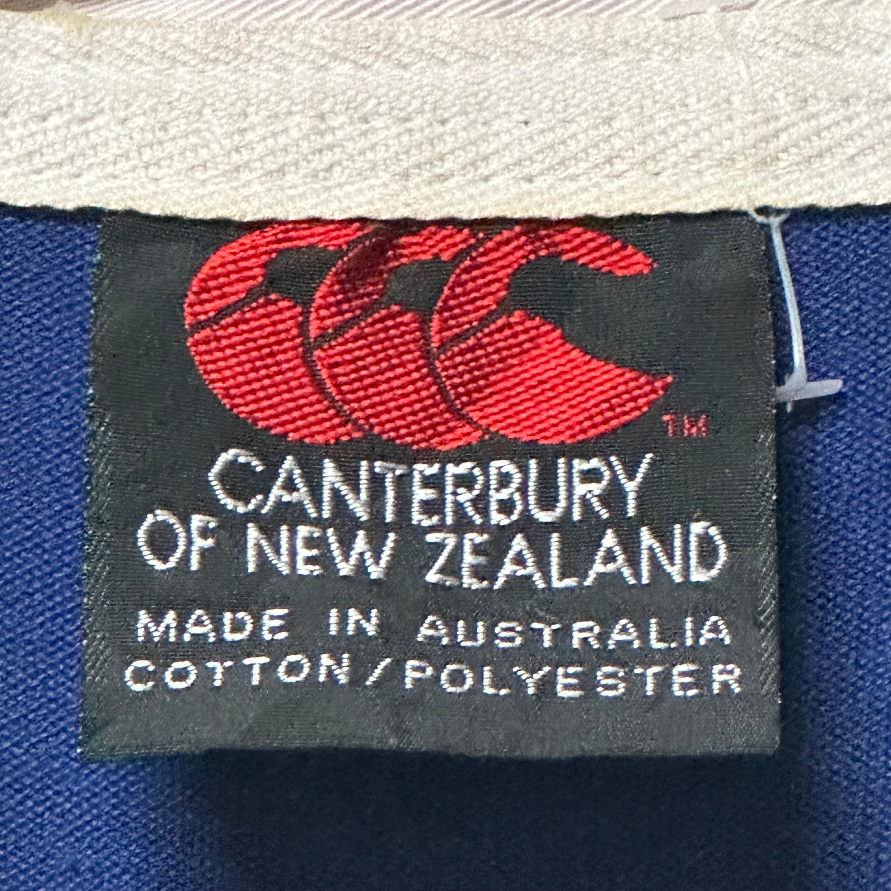 90s CANTERBURY OF NEW ZEALAND ラガーシャツ 90s ニュージーランド製 CANTERBURYカンタベリー Alpine 刺繍