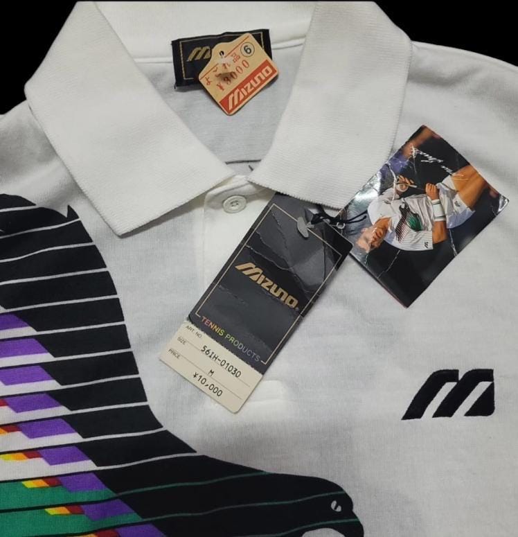 MIZUNO ミズノ イワン・レンドル テニスウェア ポロシャツ ヴィンテージ デッドストック ヴィンテージ 80年代 ミズノ イワン レンドル