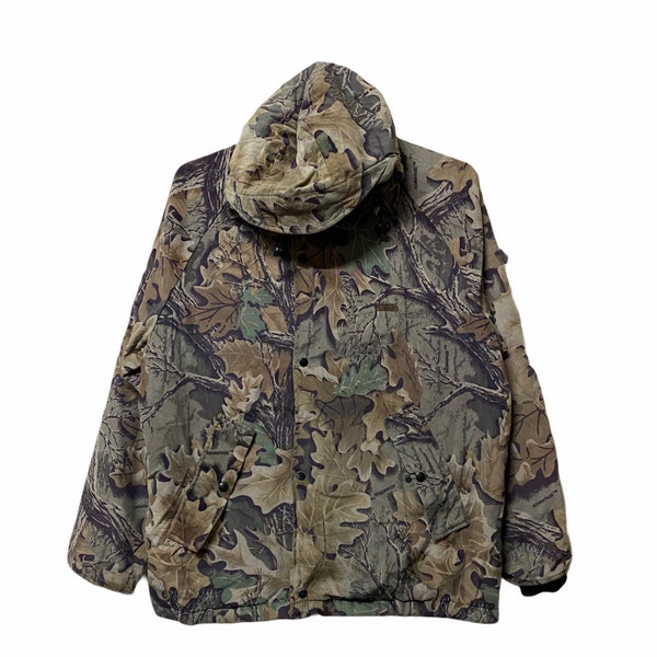 Vintage Woolrich realtree camouflage hunting hoodie jacket Large size