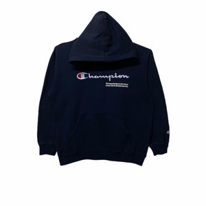 Vintage champion hoodie embroidered logo pullover sweatshirts Medium size