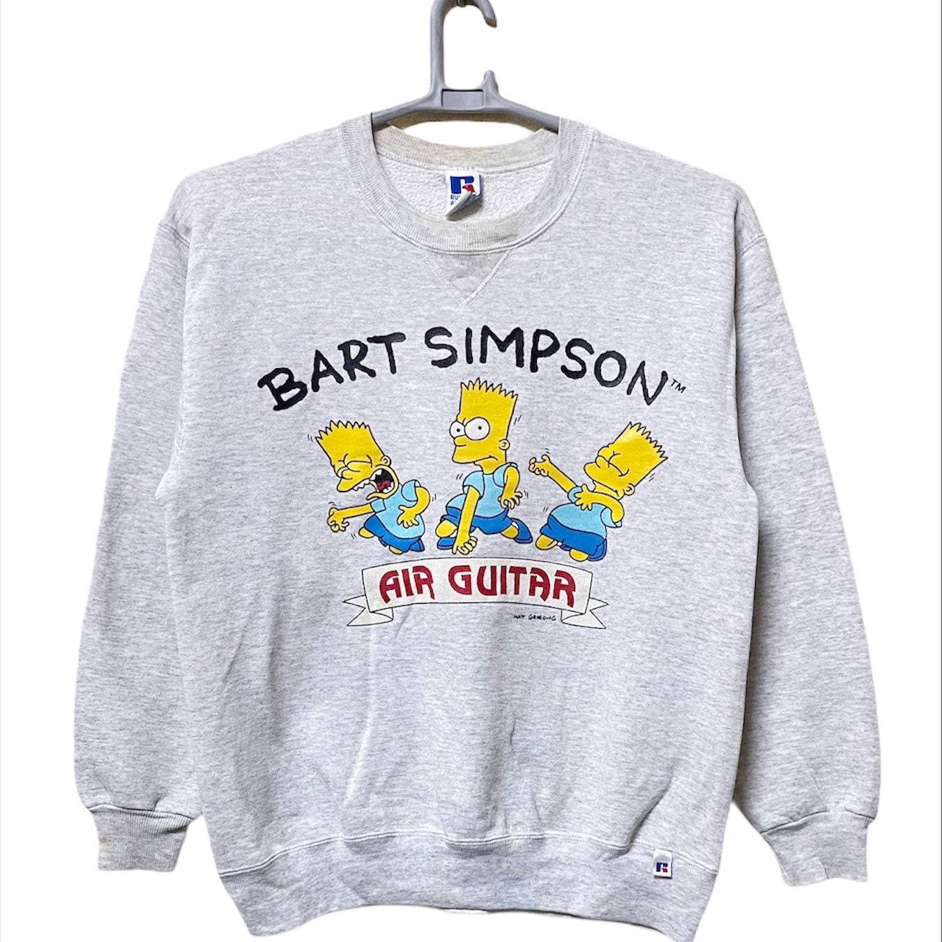 Vintage 90s the Simpsons Sweatshirt Bart Simpson Air Guitar Vintage 90s the Simpsons Sweatshirt Bart Simpson Air Guitar