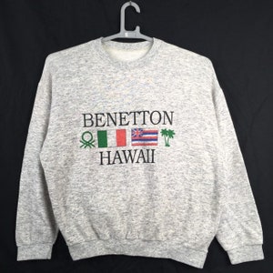 90s United Colour Of Benetton Hawaii sweatshirt made in USA M size