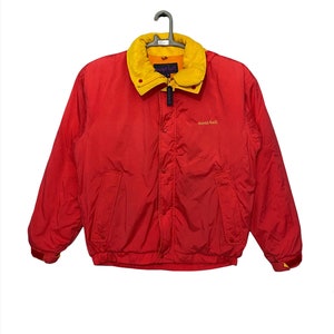 Vintage Mont-bell Outdoor gear street wear clothing orange neon colour medium size
