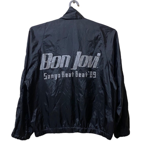 Vintage 80er Jahre Bon Jovi Sanyo Heat Beat 89 Coach Staff Jacke Tour  Konzert Bon Jovi Band Jacke Medium Größe schwarz Farbe - Etsy.de