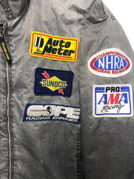 Vintage Yellow Corn Motor Sports Equipment bomber sto… - Gem