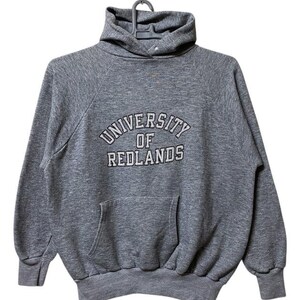 Vintage 60s University of Redlands Hoodie grey colour XL size