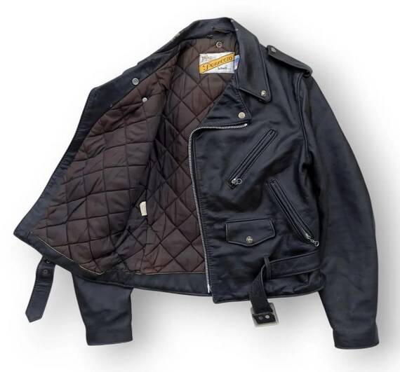 Vintage 80s Schott Perfecto Leather Racer Jacket Saiz 40 - Etsy
