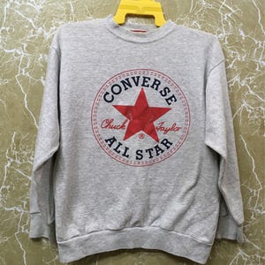Vintage Converse crewneck sweatshirt jumper casual tennis jacket L size