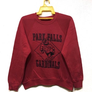 Vintage Park Falls Cardinals baseball crewneck big logo sweatshirt jumper jacket