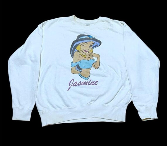 Vintage Disney Cartoon Jasmine Aladdin Sweatshirt White Colour - Etsy