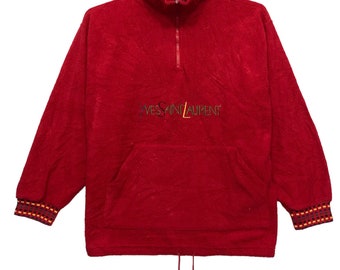Vintage Yves Saint Laurent Embroidery sweatshirt Large size made in Italy