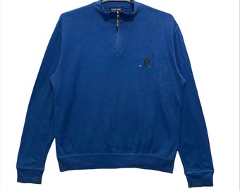 90s Polo Golf Mens XL 1/2 Zip Pony Stitched Sweater Sweatshirt 