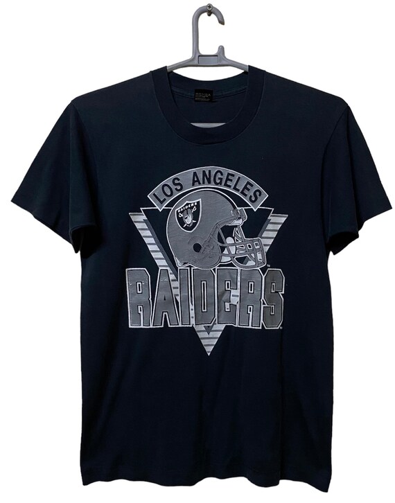 Vintage Rare 80s Los Angeles Raiders Tshirt Large Size Black