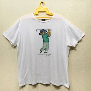 Vintage 90s Polo Bear by Ralph Lauren spell out T-shirt White colour XL size