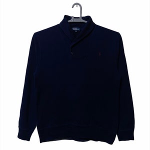 Vintage des années 90, petit poney by Ralph Lauren, petit châle avec logo coller, sweat-shirt bleu marine