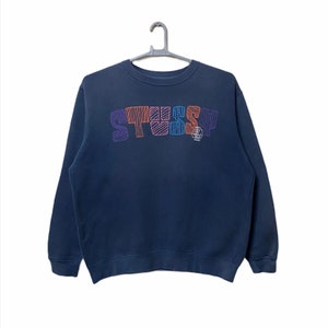 Vintage Stussy Skateboard sweatshirt Large size colour Blue little faded