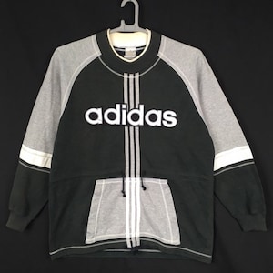 Vintage 80s Adidas big logo Sweatshirt hip hop jacket made in japan M size