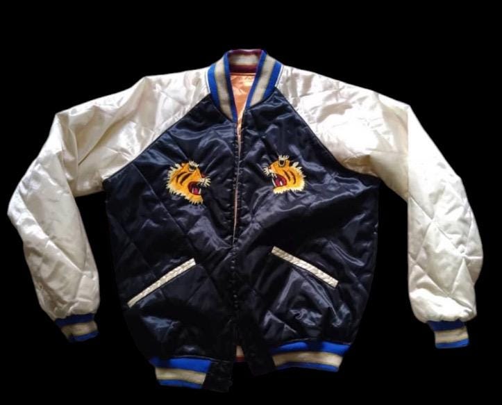 Vintage 80s Reversible Tokyo Japan Sukajan Yokosuka Embroidery