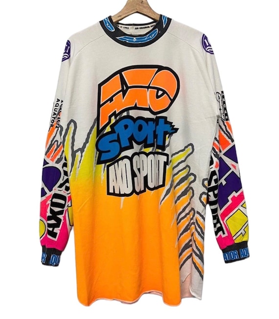 未使用 ビンテージ USA製 モトクロス AXO レーシング Tシャツ ロンT Vintage AXO Sport Racing Team Shirt Motocross Moto-x Race