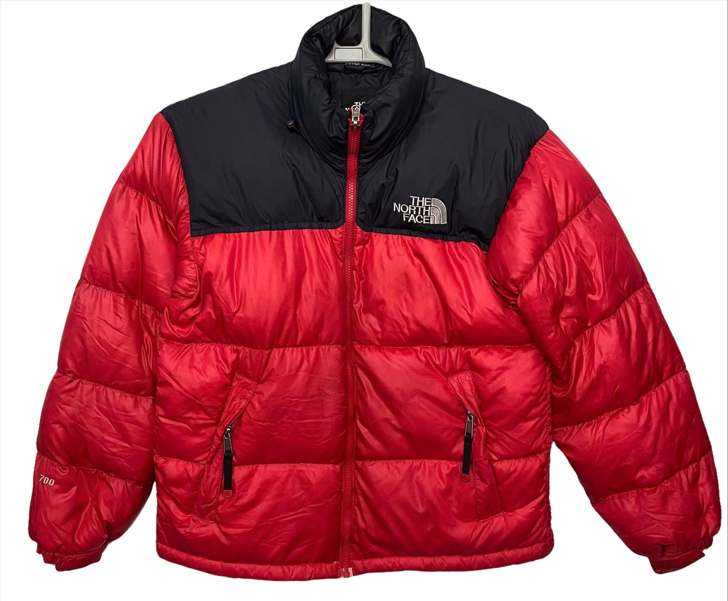 Vintage the North Face 700 Puffer Bomber Goose Down Jacket Red