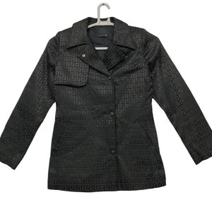 Luxury Authentic FENDI FF monogram women jacket made in Italy black colour