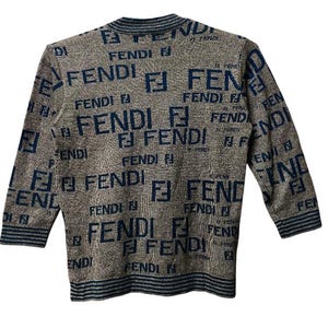 FENDI monogram logo knitting sweatshirts Women made in Italy