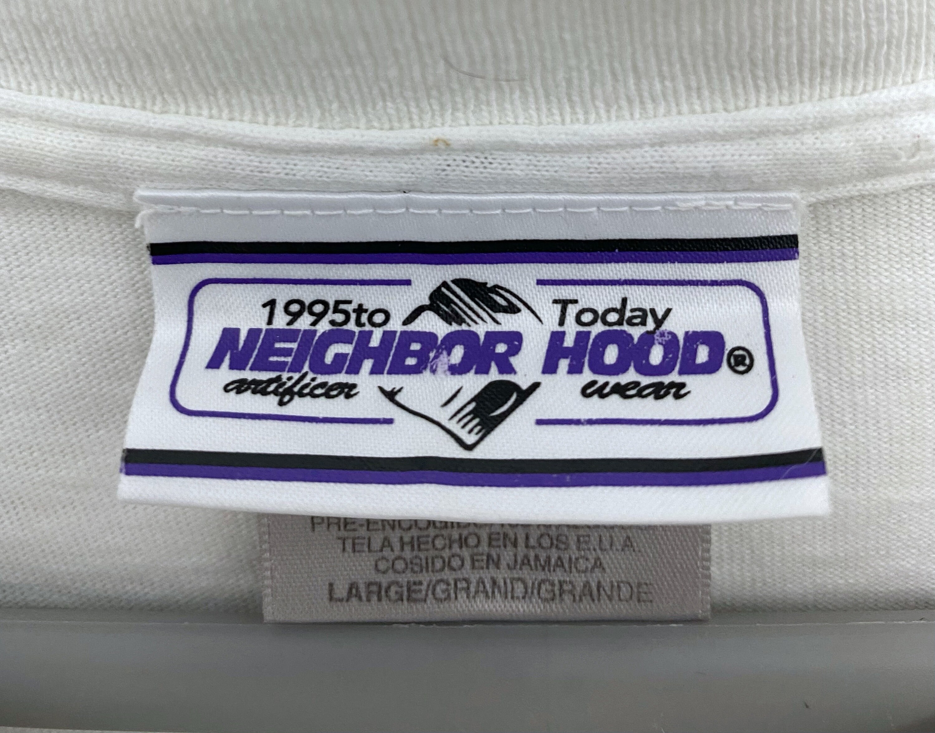 NEIGHBORHOOD ヴィンテージスペルアウト Tシャツ アメリカ製 デバイス DEVICE アメリカヴィンテージ ストリートハーフTシャツ （BK