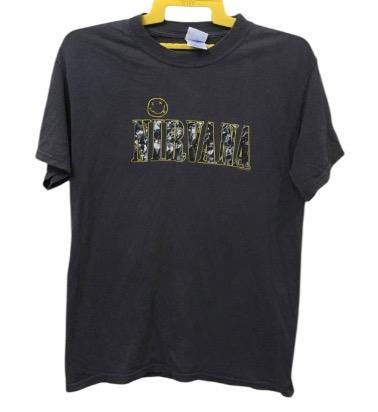 Ameriアメリ☆ NIRVANA VINTAGE LIKE SWEAT Nirvana Smiley Face Sweatshirt; Nirvana Aesthetic Pink