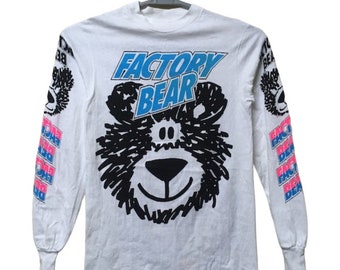 Vintage 80s Super Bear motorcycle brand S size scrambler / motocross jersey