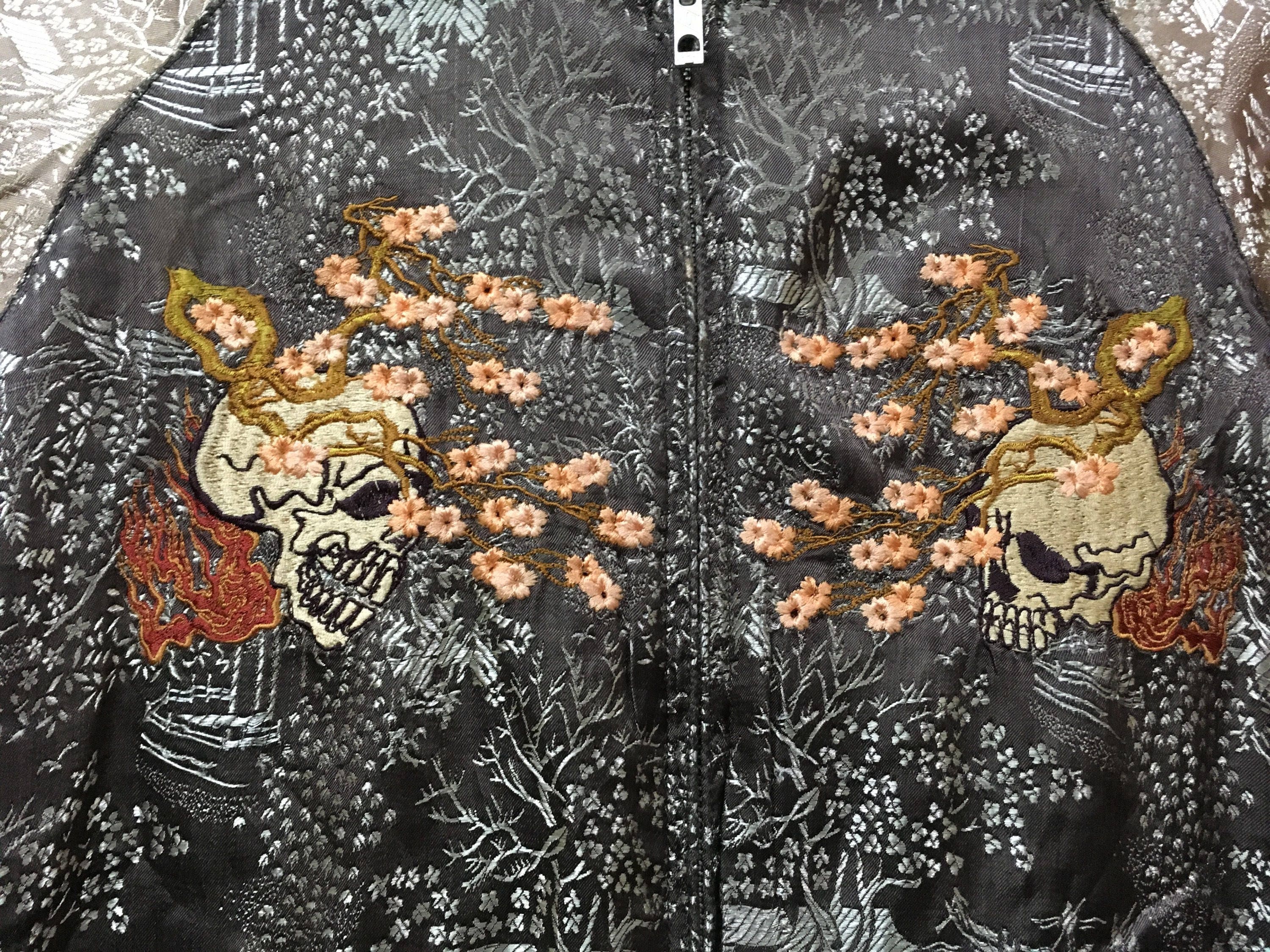 100% Rayon Sukajan Yokosuka Embroidery Japanese Souvenir - Etsy