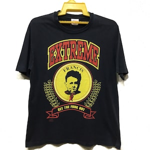 Vintage 90er Jahre EXTREME get Funk Out Tour Band T-Shirt schwarze Farbe