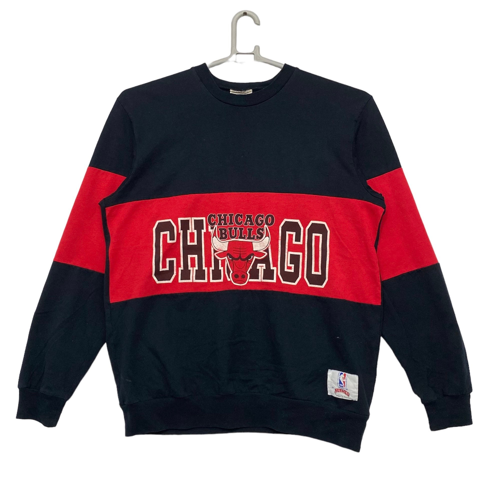 NBA Chicago Bulls Short Sleeve Jersey black stripe crew neck Sm Or