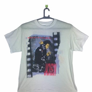 1988 Michael Jackson Tour concert t shirt/ White Colour / paper thin t shirt / tour concert XL size