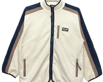 Felpe vintage BadBoy con cerniera intera in pile per attività all'aperto, taglia grande