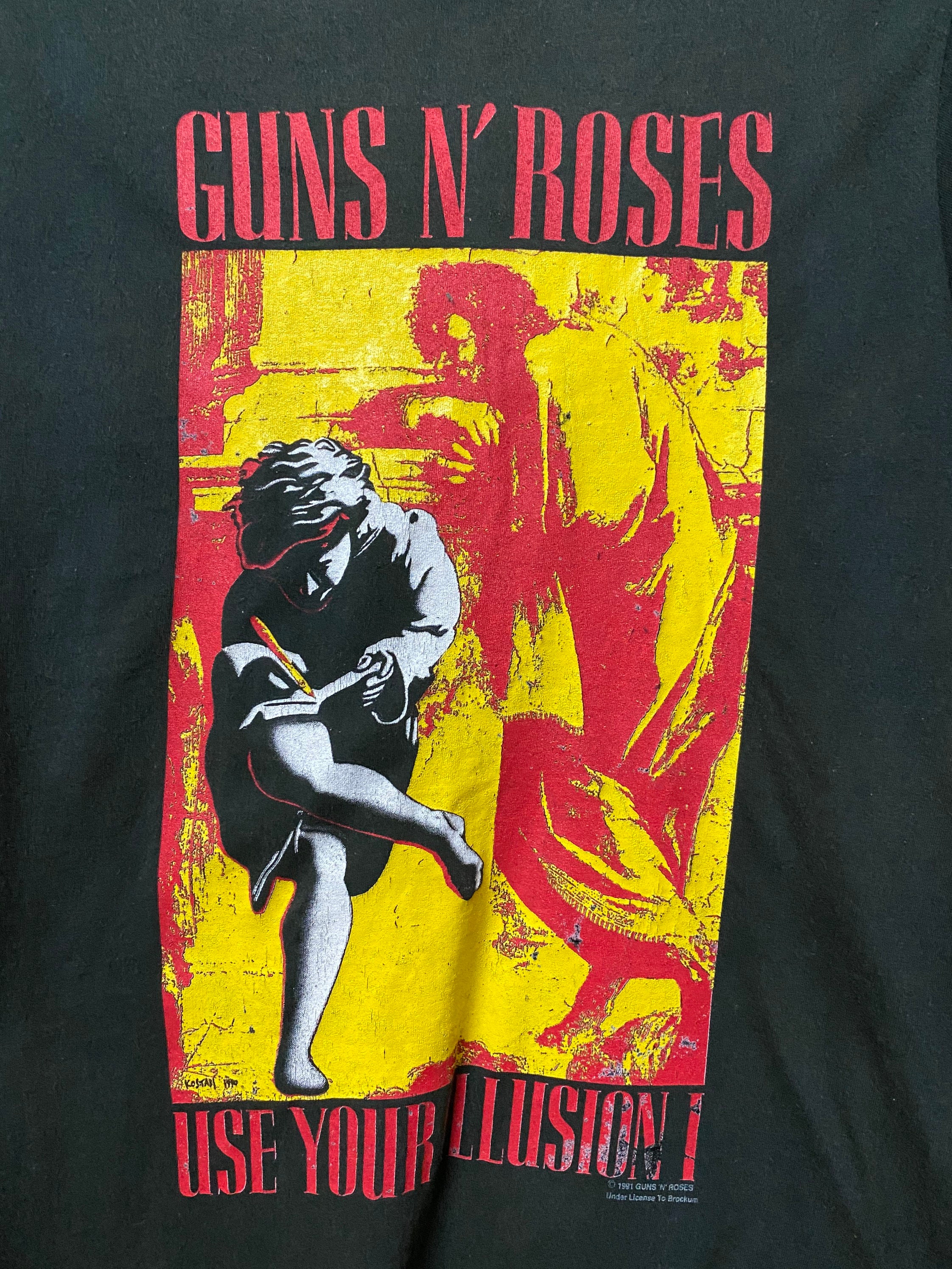 Vintage 1991 Gun N Roses Rock T Shirt Used Your Illusion Vintage 1991 Gun N Roses Rock T Shirt Used Your Illusion