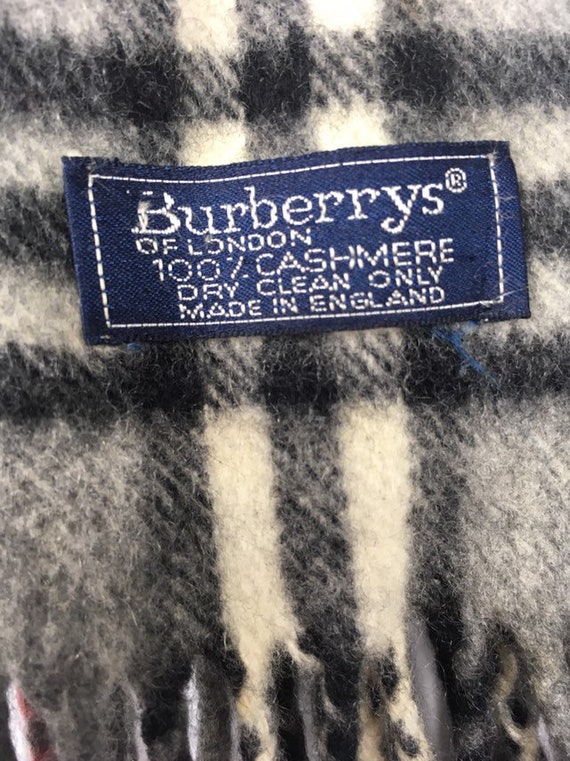 Vintage 90s Burberry's Scarf 100% Cashmere Made in England - Etsy